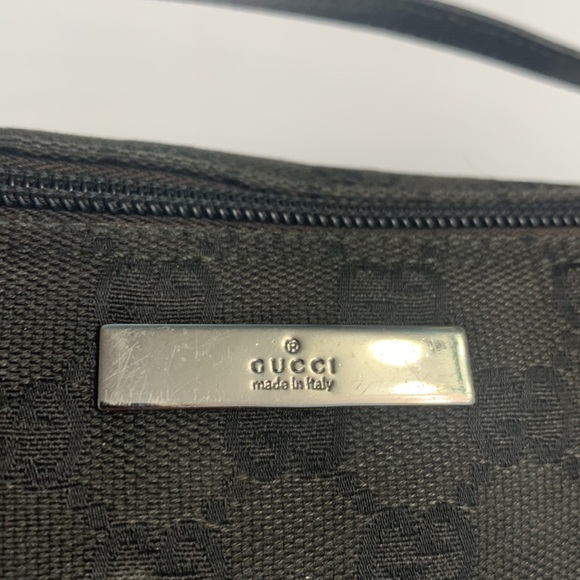 Gucci Boat Mini GG Monogram Pochette Black Excellent Condition - Picture 11 of 16